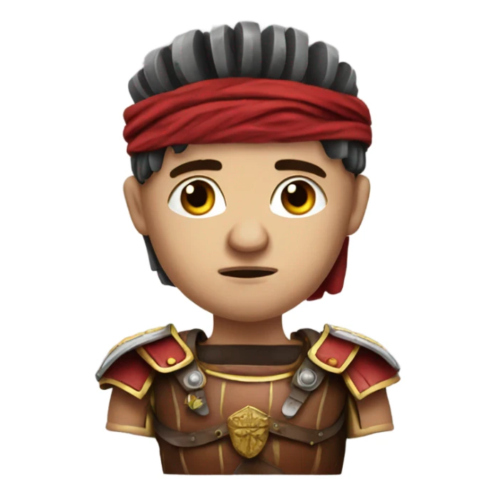 sad photorealistic Roman legionary sticker
