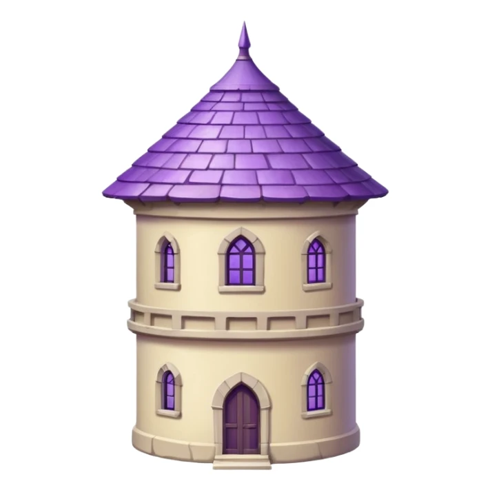 single exile tower with purple roof and cream walls sticker
