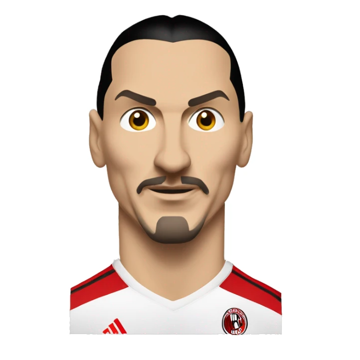 Zlatan ibrahimovic in ac milanjrsey sticker