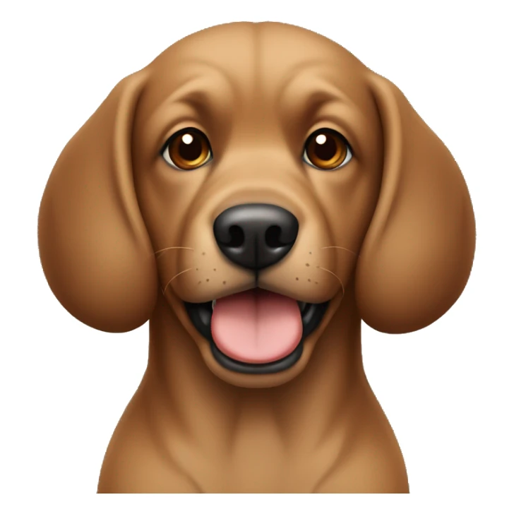 Black mouth cut dog breed with brown fur color sticker