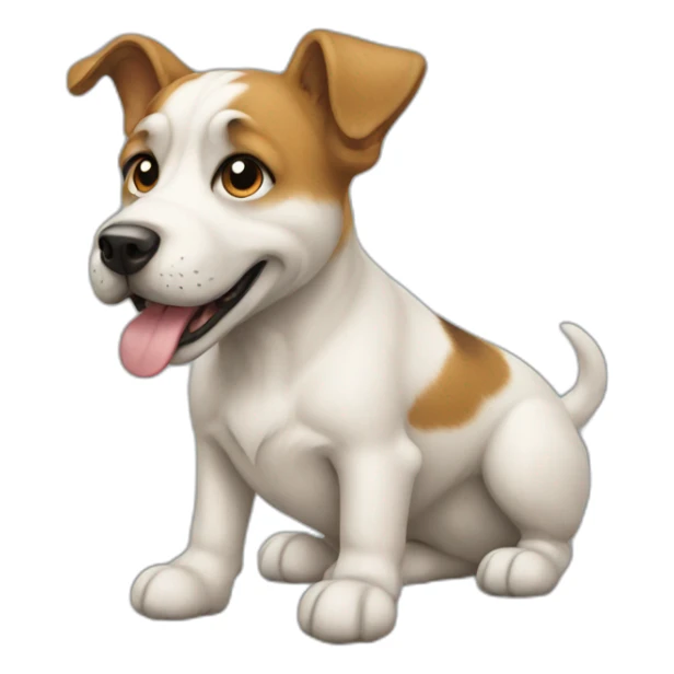 Dog on a dog sticker