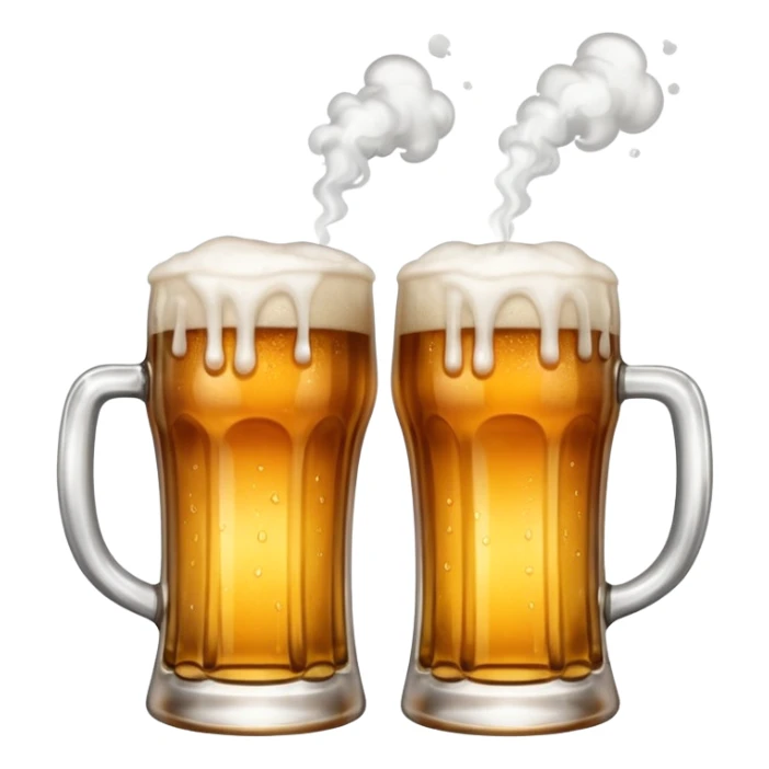 beer clink emoji combined with puff emoji sticker