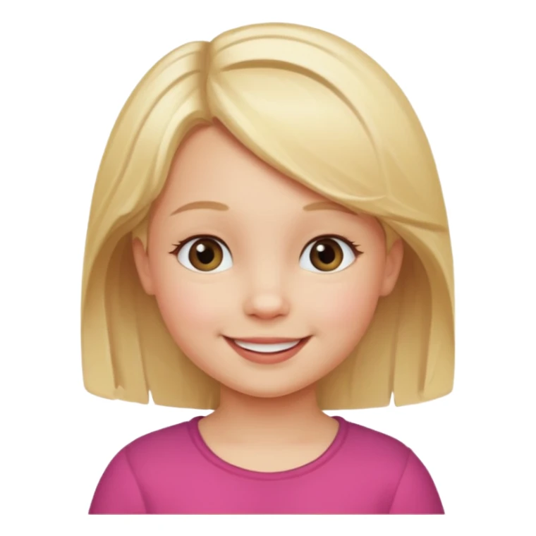  girl blond hair todler emojj sticker