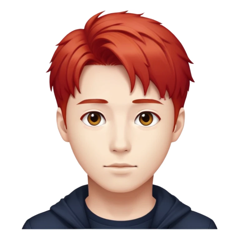 Kpop idol with red hair male sticker