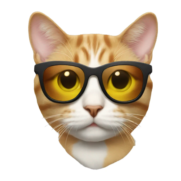 Cat with sunglasses sticker