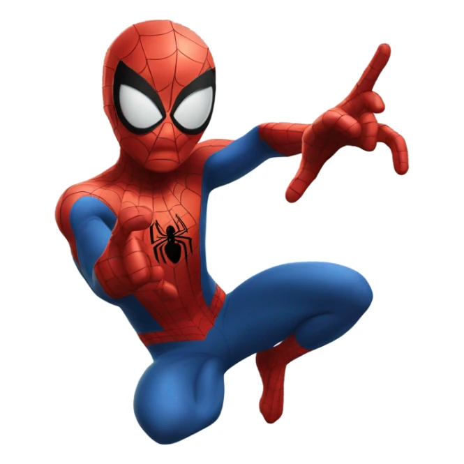 spider-man in the air with gang signs sticker