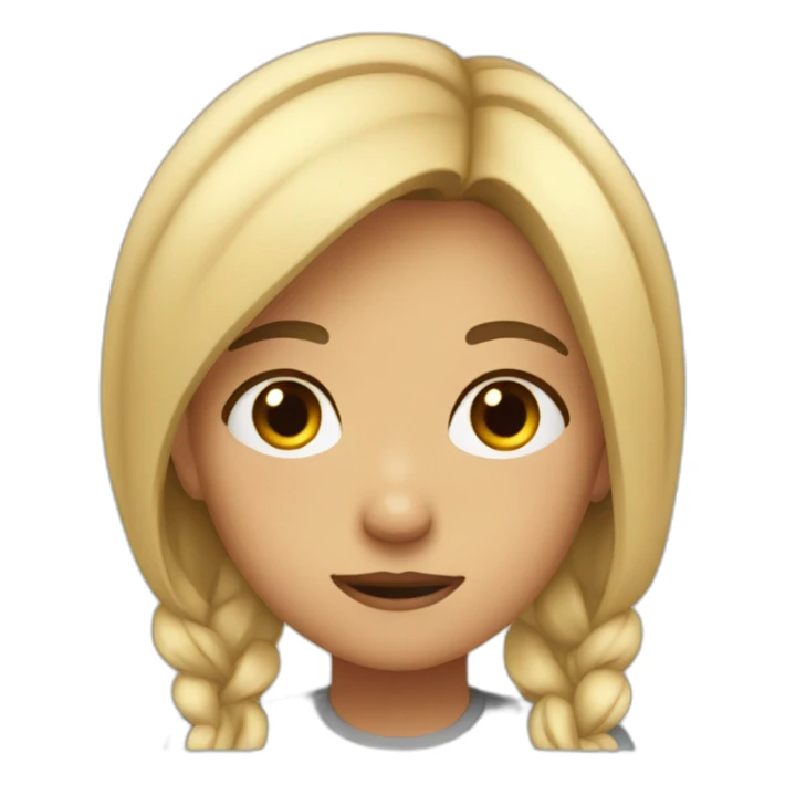 À young girl with blond hits and brown eyes who feel exasperated  sticker