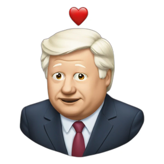 Boris Yeltsin and heart sticker