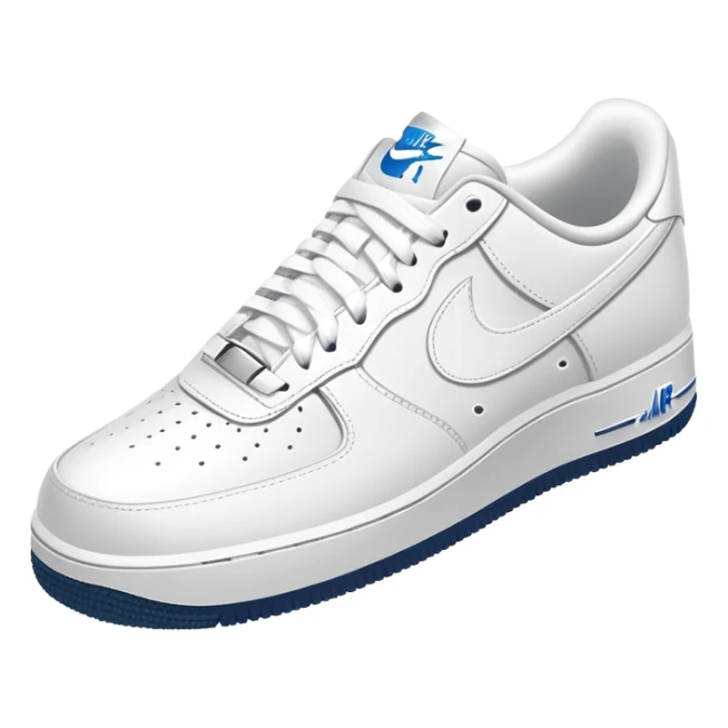 White Nike Air Force 1 sneaker with clean design and Nike swoosh sticker