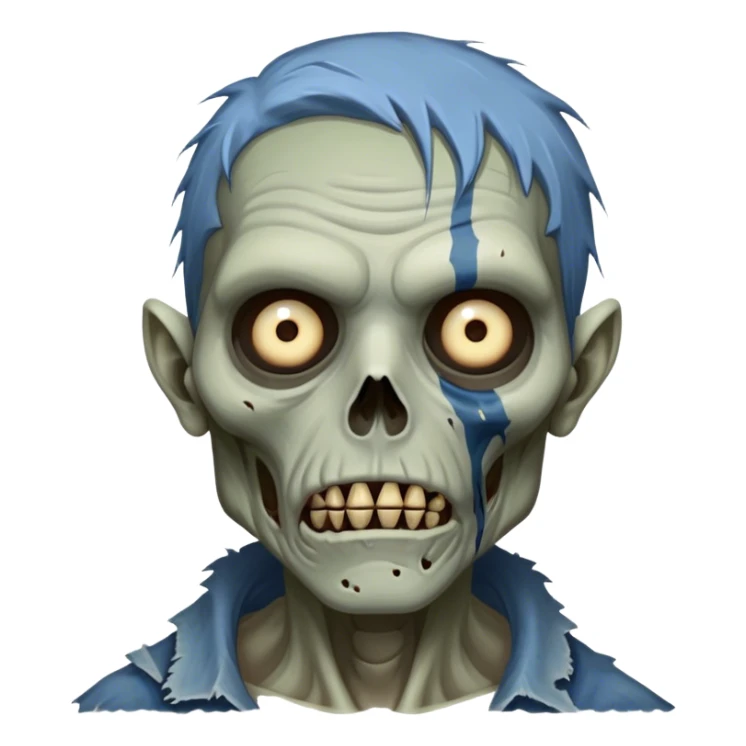 Cinematic Realistic WoW undead friendly zombie Portrait, depicted with decayed yet noble features, his weathered, pallid skin etched with ghostly blue veins and ancient scars. Clad in modest, tattered attire in muted browns and greys that remain consistently rugged, his hollow eyes burn with determined defiance. Rendered with lifelike texture and dramatic natural lighting, high shine, noble and resilient, capturing the stoic spirit of an undead veteran of Azeroth. sticker