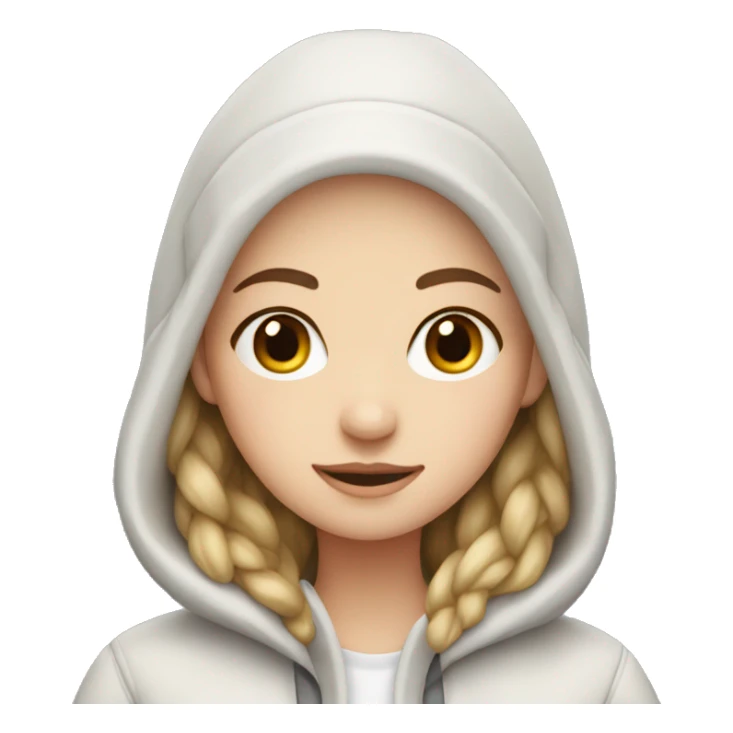 White girl in winter clothes sticker