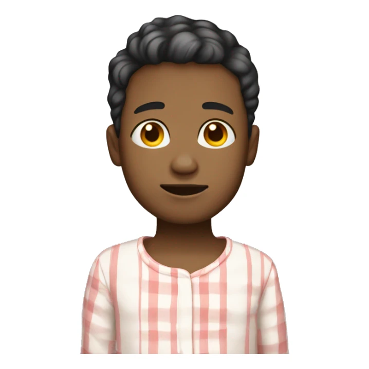 short hair boy light skin -in-pajamas sticker