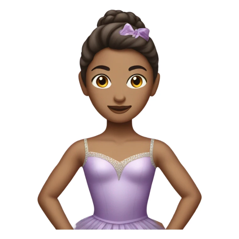 Brunette ballerina in purple tutu  sticker