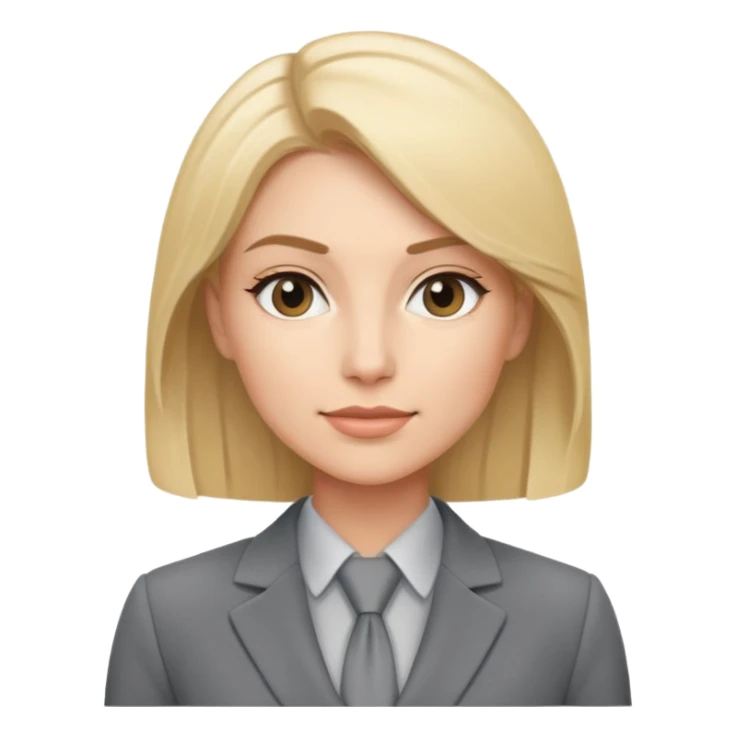 blonde businesswoman wearing grey suit sticker