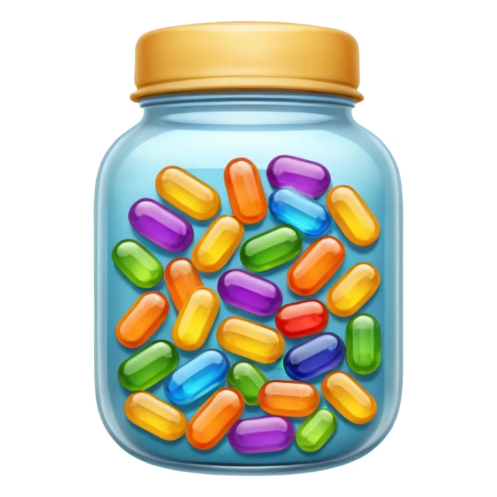 emoji de un frasco con vitaminas sticker