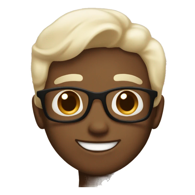 Birthday aesthetic emoji brown and cream colour sticker