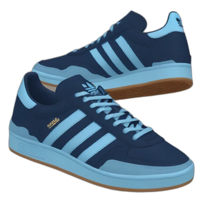Adidas spezial navy blue and light blue on the logo  brown transparent rubber sole sticker