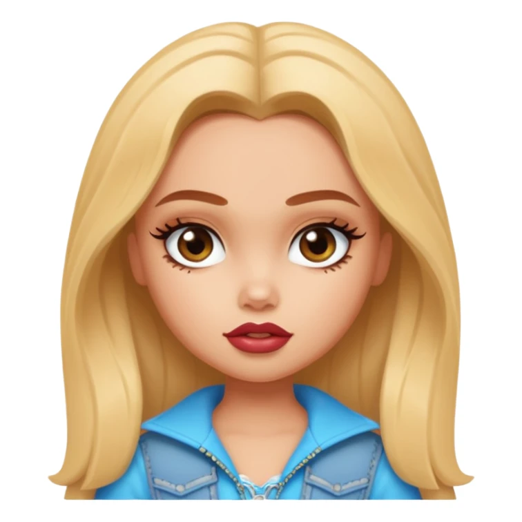 pretty bratz baddie, looking like georgia miller from ginny and georgia sticker