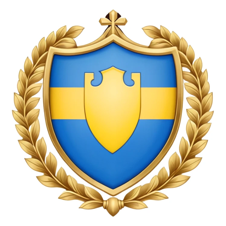 Ukrainian refugee protection symbol with German flag and shield sticker