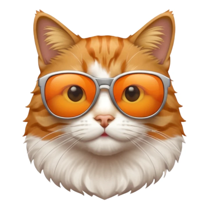 Cat wearing sunglasses sticker