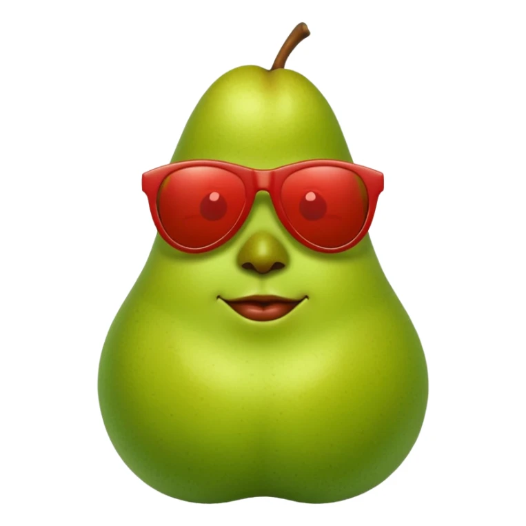 pear in a sports car sticker