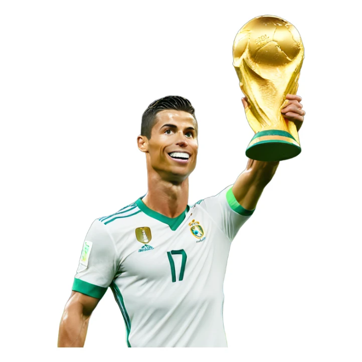 Cristiano Ronaldo Lifting World Cup sticker