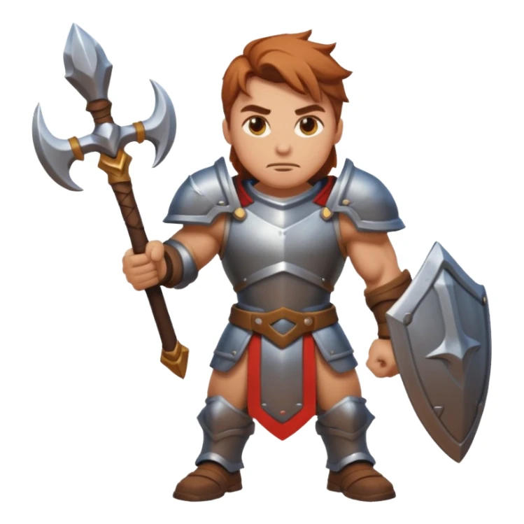 An emoji representing the "ironman challenge" for an Albion Online mmorpg character who crafts everything themselves the hard way, and does not buy or sell items in-game. sticker