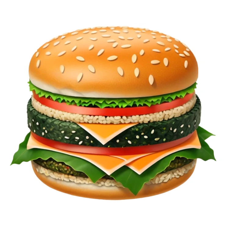 Burger sushi sticker