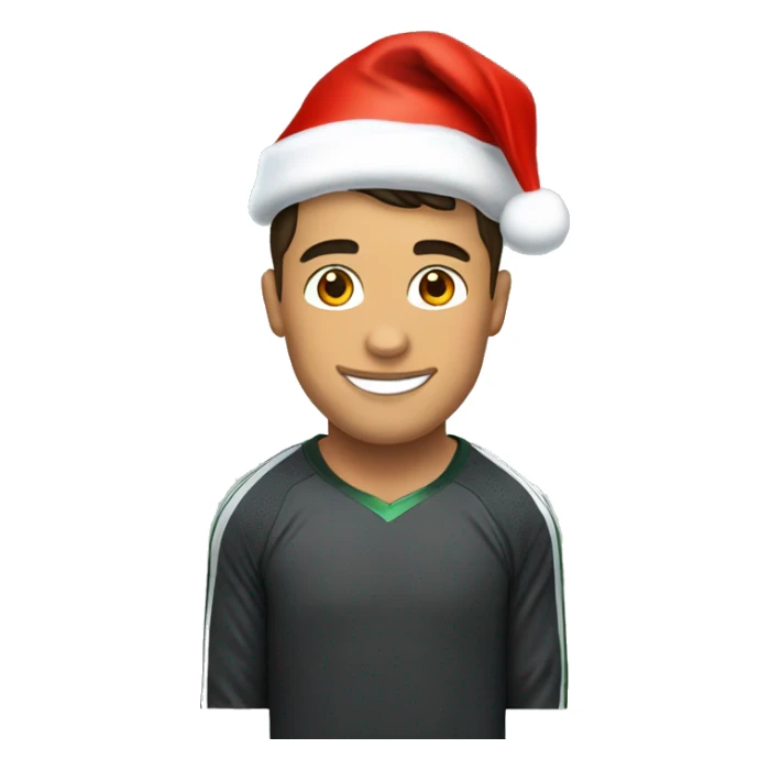 cristiano ronaldo with santa hat sticker