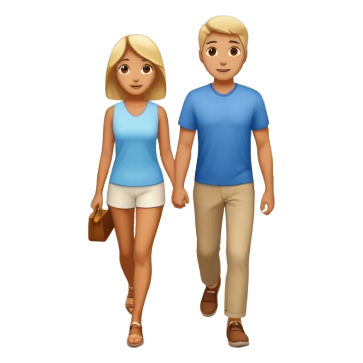 a Footpath on a park and two  people are walking the walking path should visible  sticker