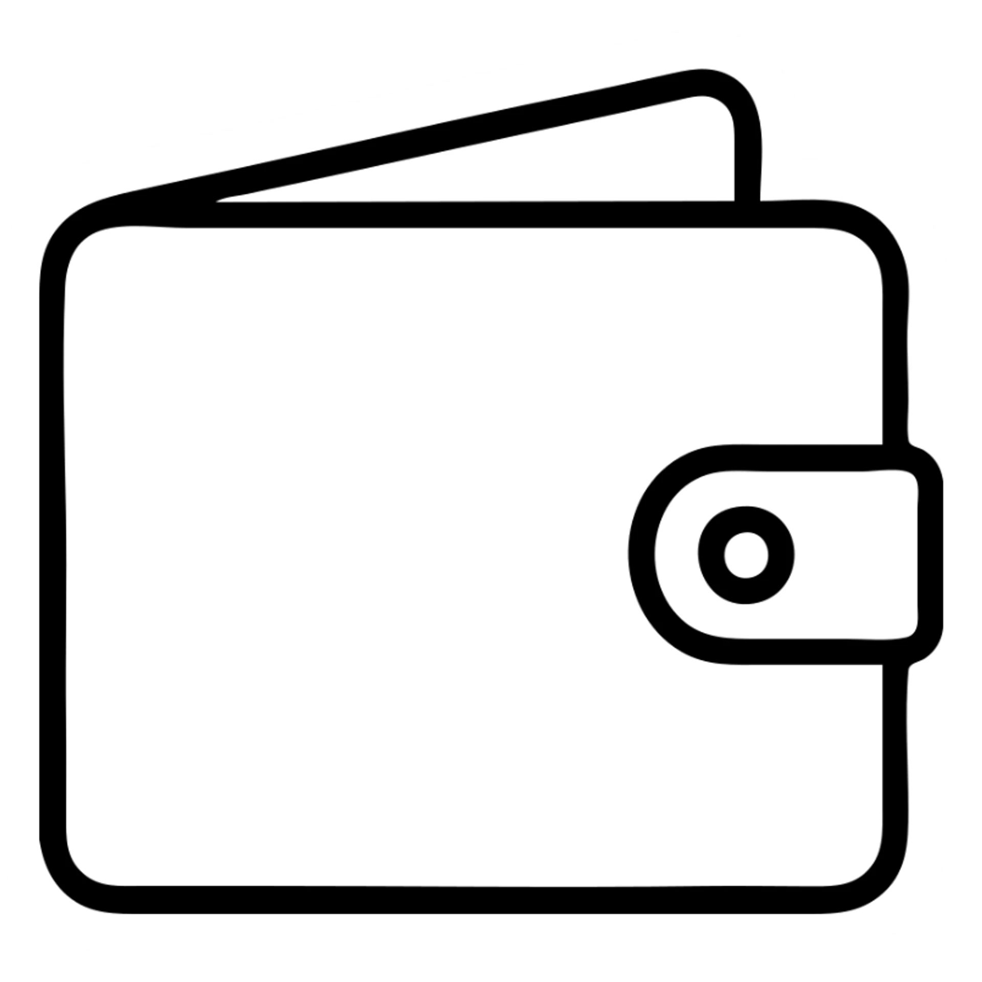 outlined wallet icon sticker