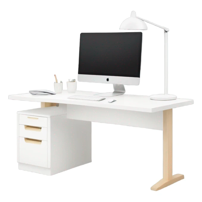 minimalist-clean-work-desk-with-white-wood-colorway-front-view sticker
