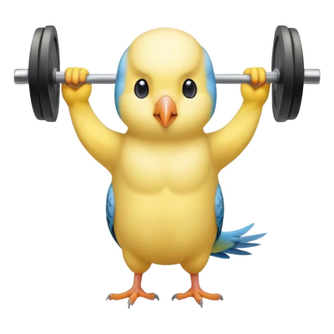 gym budgie at the gym  sticker