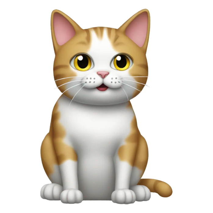 cat sitting in front of a computer monitor sticker