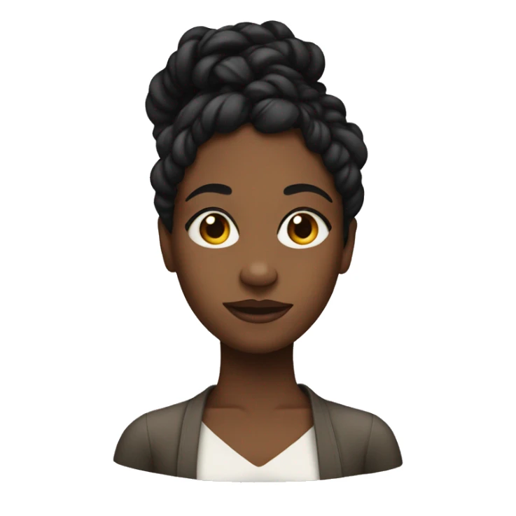 black young woman with twists  sticker