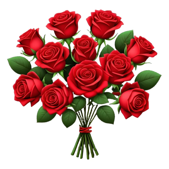 bouquet of red roses with black paper sticker
