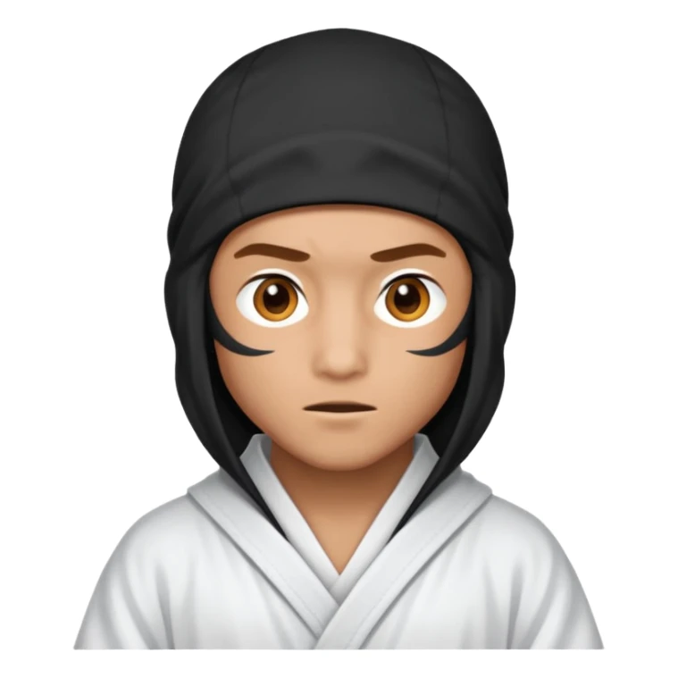 All white ninja with robe and light brown skin color sticker