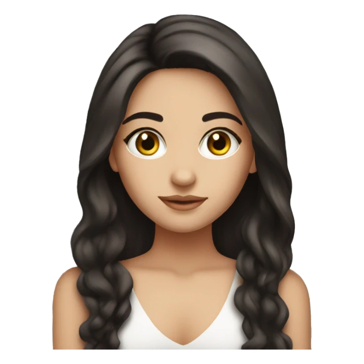 Pretty brunette girl with long eyelashes sticker