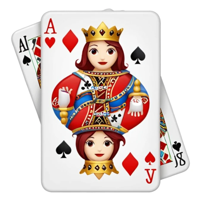 Cute deck of cards red color  sticker