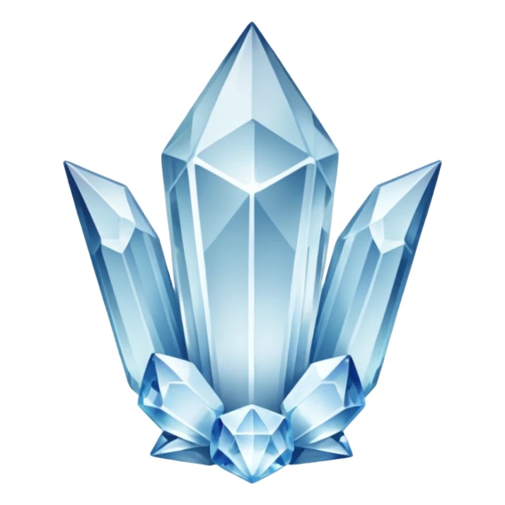 generate beautiful white crystal capital i sticker