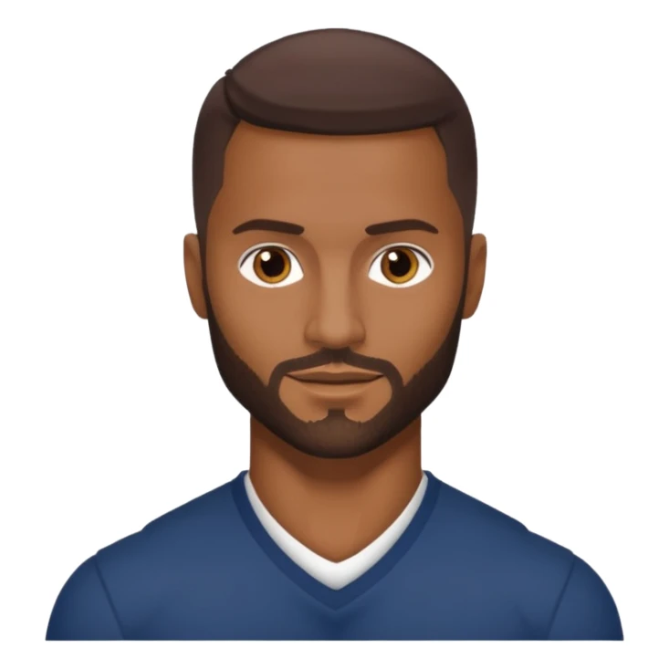 Ricky Whittle with dark brown hair sticker