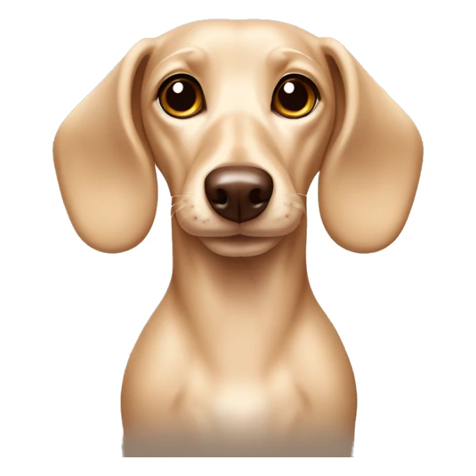 cream dachshund with brown eyes sticker