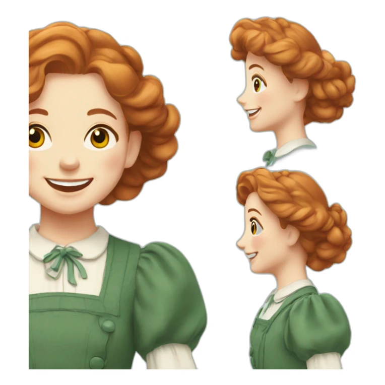 Anne of the green gables smiling in a sunny day sticker