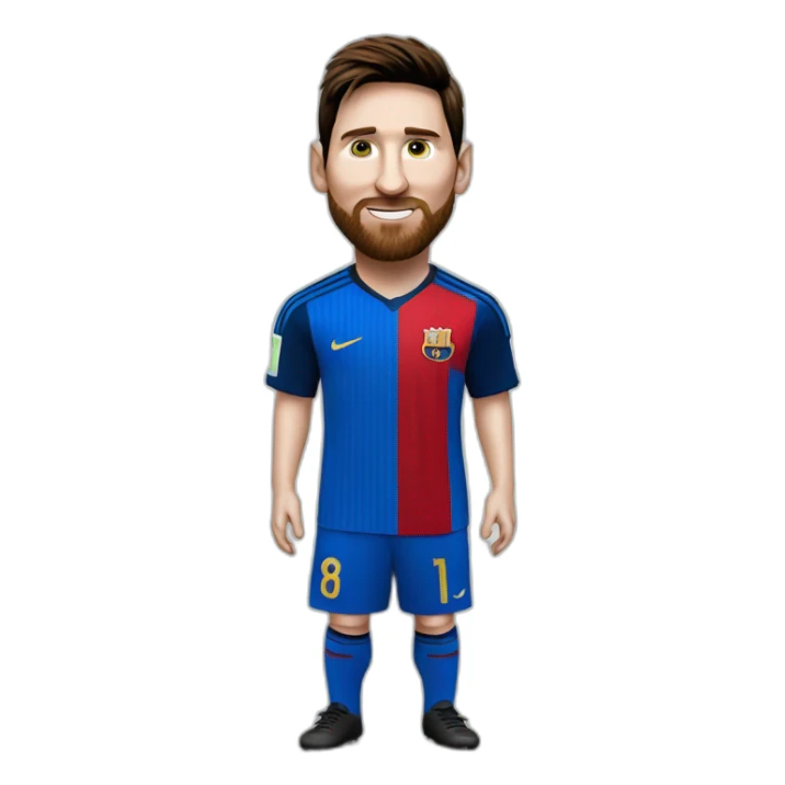 Lionel Messi with world cup sticker