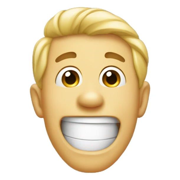 smiling shyly laughing with his hand in front of his mouth sticker