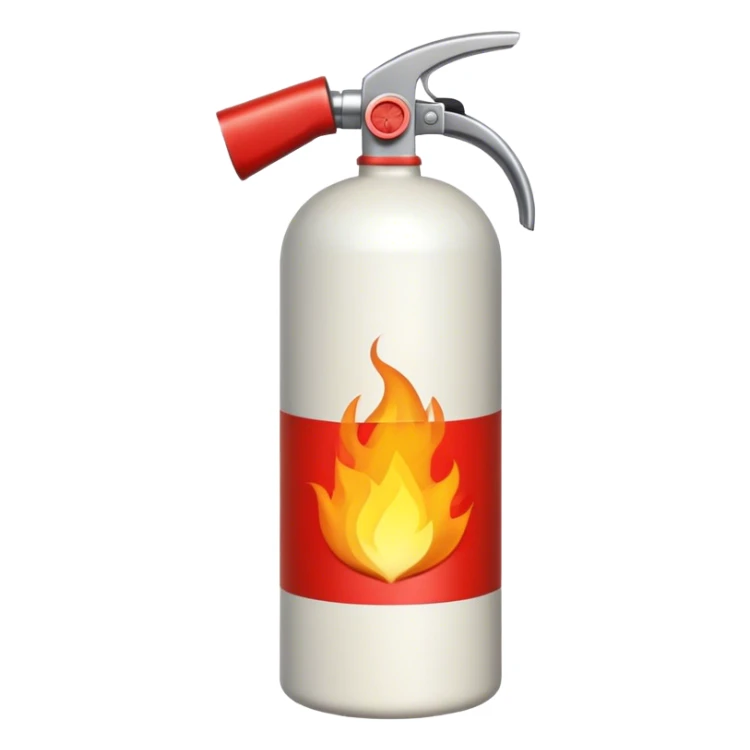 
fire extinguisher of meal sticker