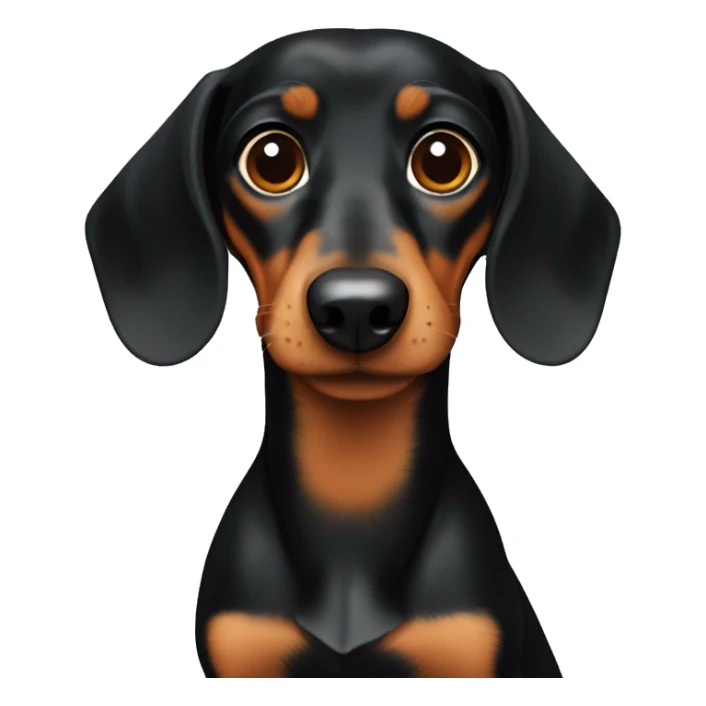 black and tan dachshund  sticker