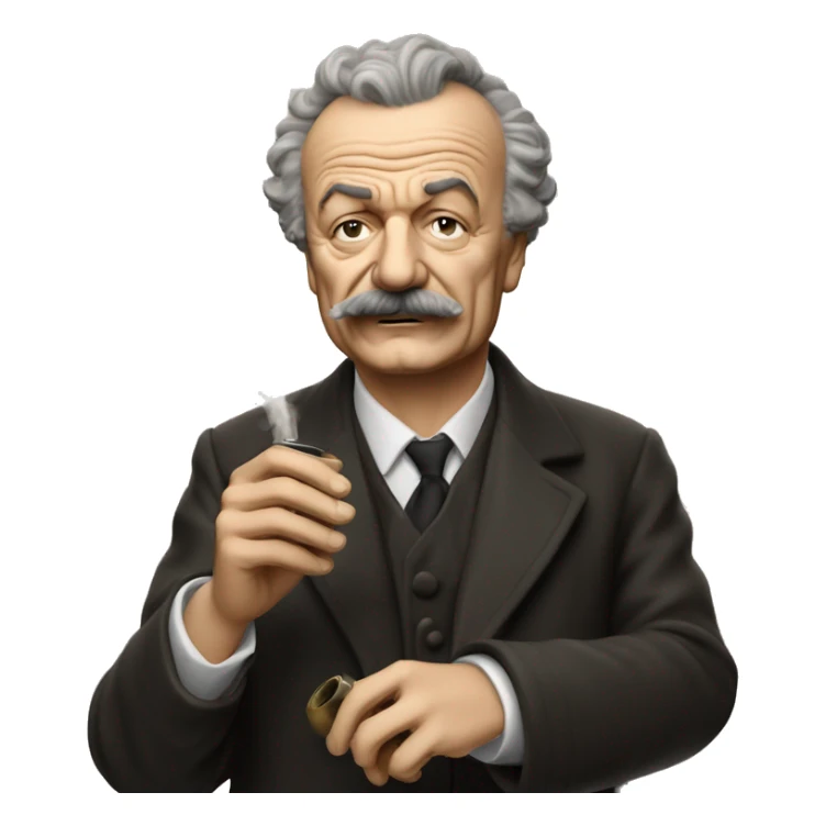 george brassens fume une pipe sticker