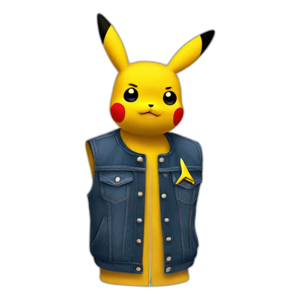 Pikachu avec un gilet Fnac sticker