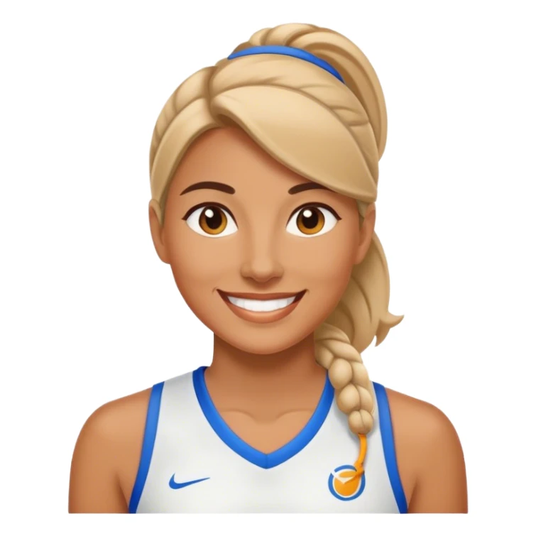 smiling female sport coach sticker